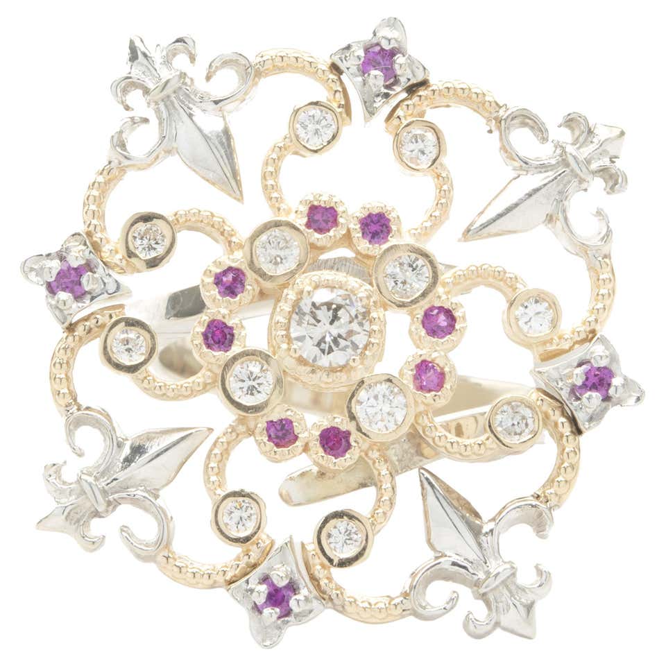 Set of 3 Tri Color 14k Gold Stackable Wave Band Rings Ruby Sapphire ...