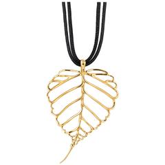 Angela Cummings Gold Leaf Pendant Necklace