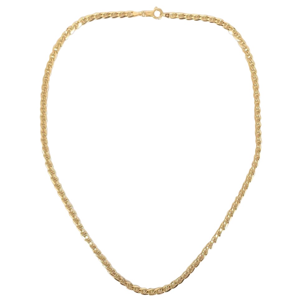 18ct Yellow Gold Anchor Link Chain For Sale