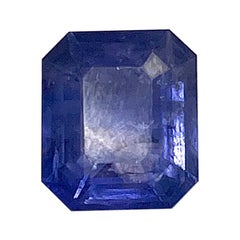 5,57 Carati di Zaffiro Viola-Blu Taglio Smeraldo Gemma Sciolta