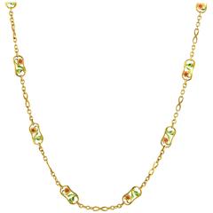 Masriera Enameled Yellow Gold Necklace 7