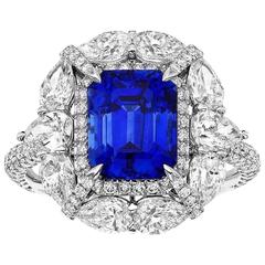 Rich Blue Unheated Ceylon Sapphire Ring