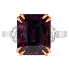 7.39ct untreated purple Spinel ring. GIA certified. 