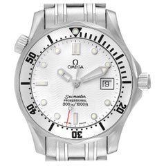 Omega Seamaster 300m White Wave Dial 35mm Steel Mens Watch 2562.20.00
