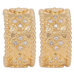 Gorgeous 0.20ct Diamond Plug Earrings in 18k Yellow Gold