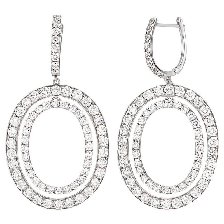 YSL Ruby Oval Drop Earrings For Sale at 1stdibs