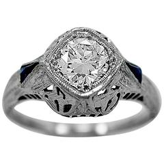 .75 Carat Diamond and 18K White Gold Engagement Ring 10