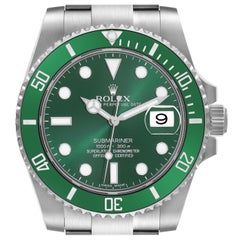 Used Rolex Submariner Hulk Green Dial Steel Mens Watch 116610LV