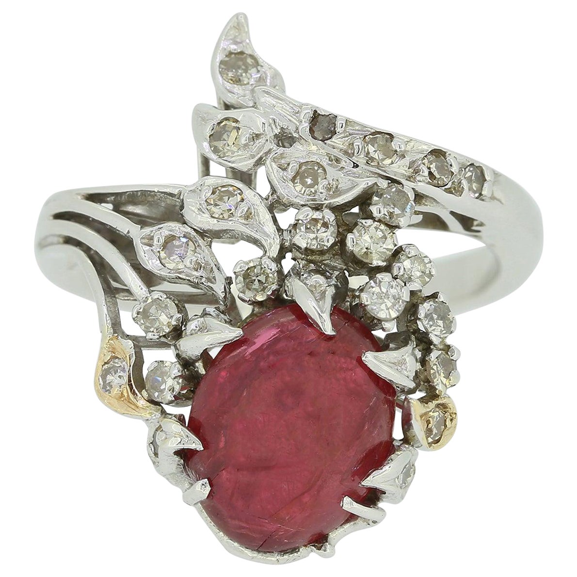 Vintage Ruby and Diamond Ring