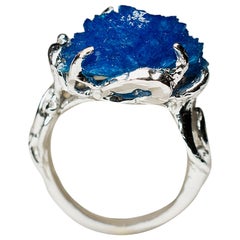 Weißgold Kavansit Goldring Alternative Verlobungsschmuck ungewöhnlicher Ring