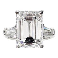 GIA Certified 3 Carat Emerald Cut Diamond Excellent Cut (diamant taille émeraude certifié)