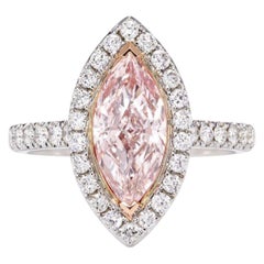 Emilio Jewelry Gia Certified Pink Diamond Ring 
