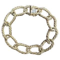 TIFFANY & CO. 18k Yellow Gold Woven Rope Link Bracelet Circa 1960s Vintage
