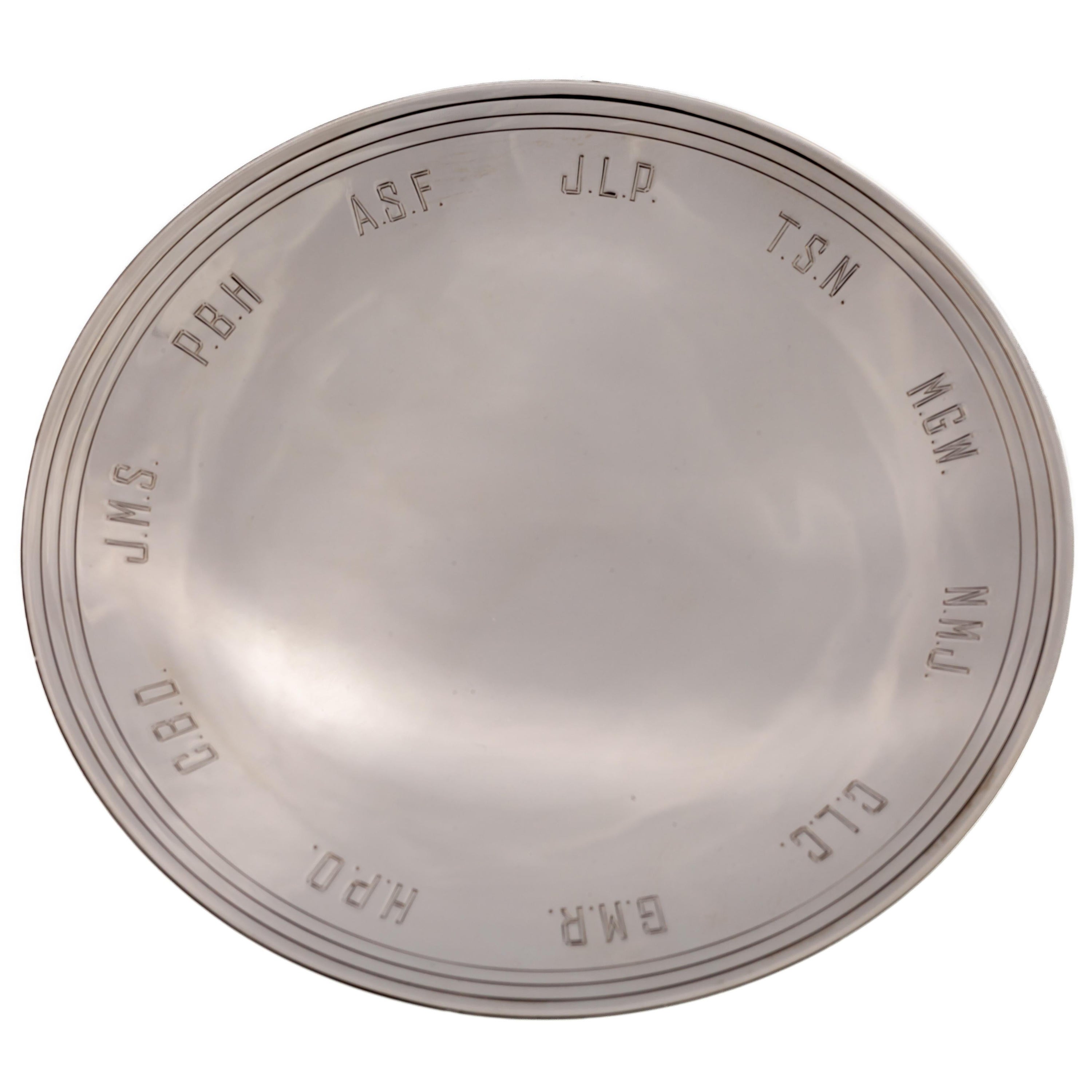 Tiffany & Co. Makers Sterling Silver Windham 8" Footed Cookie Plate 23117 For Sale