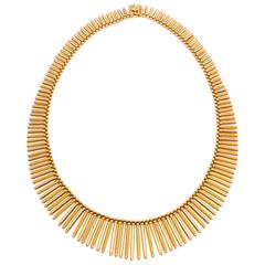 Fabulous Italian Gold Fringe Necklace 12