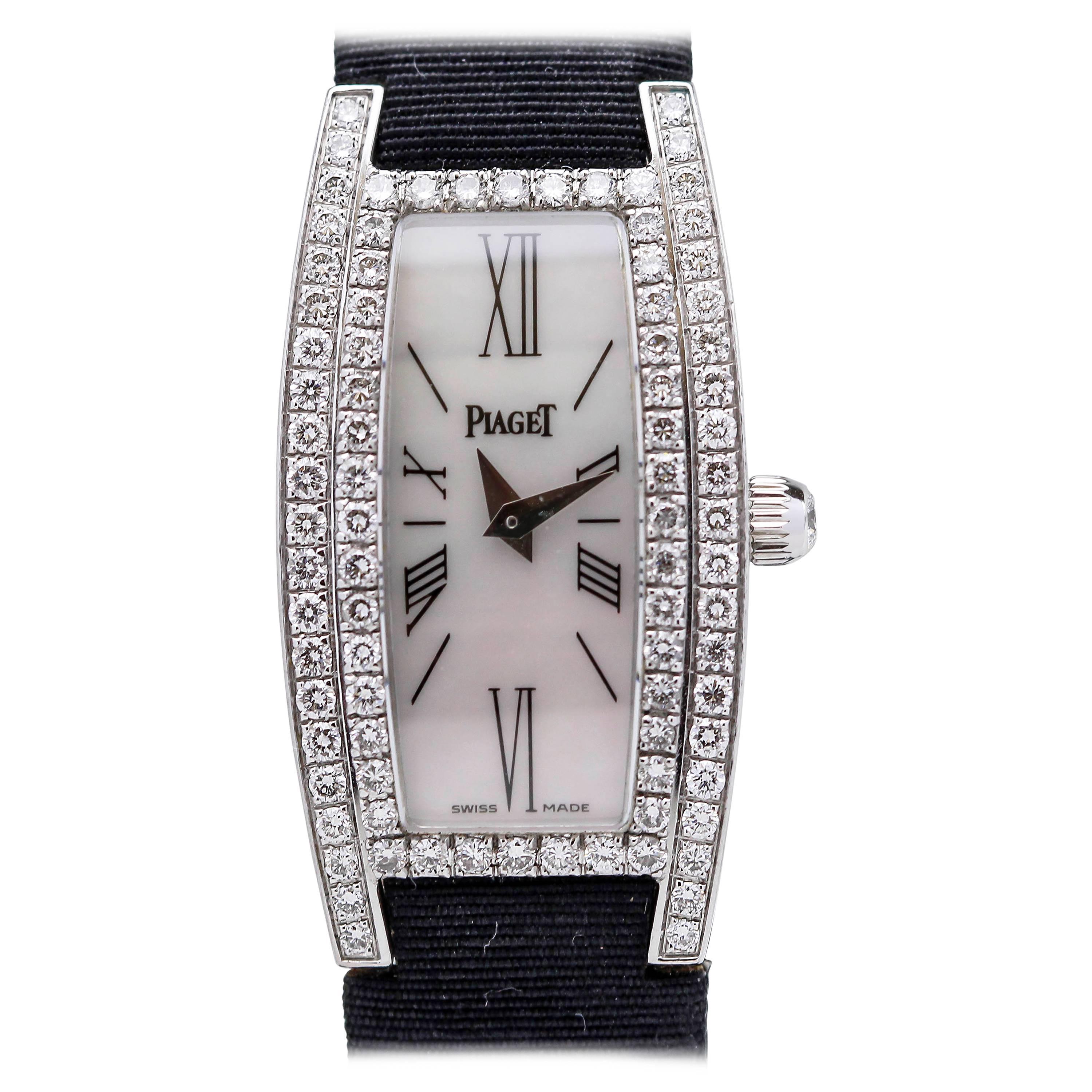 Piaget Limelight Lady's Diamond  White Gold Ref 54035 Wristwatch