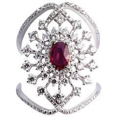 Starburst Ruby and Diamond Ring