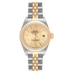 Rolex Datejust Steel Yellow Gold Champagne Dial Ladies Watch 79173
