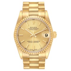 Used Rolex Datejust President Midsize Yellow Gold Ladies Watch 78278