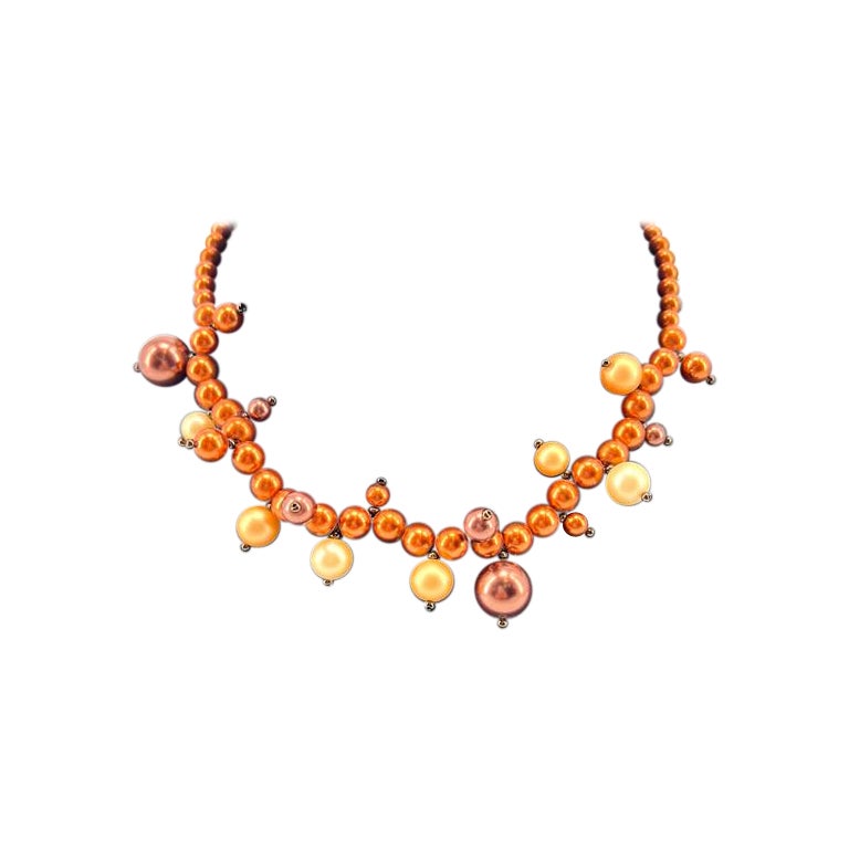Collier en verre de Murano Glass, collier fait à la main à Murano Venise  four,  perles en vente