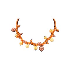 Murano Kunstglas Halskette, Collier handgemacht in Murano Venedig  Feuerung,  Perlen