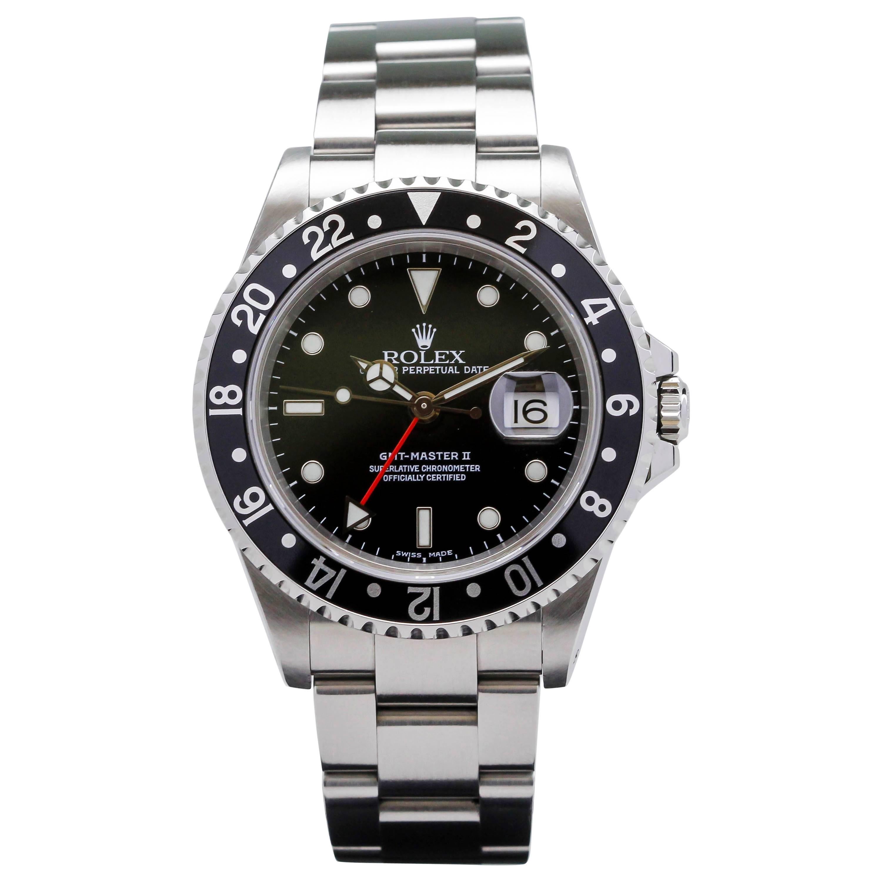Rolex Stainless Steel GMT Master II Ref 16710  Wristwatch