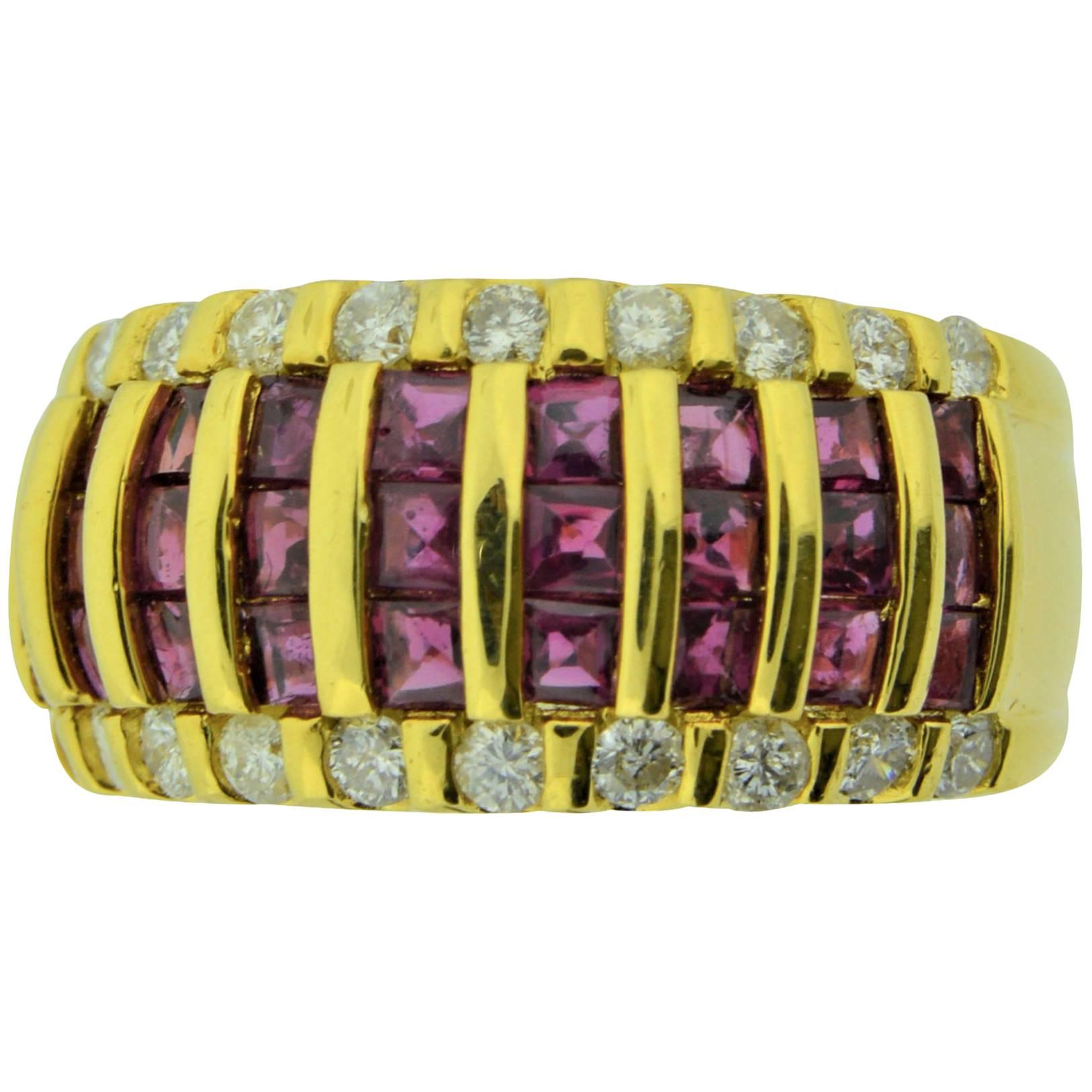 Estate Ruby, Diamond and Gold Ring