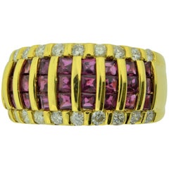 Estate Ruby, Diamond and Gold Ring
