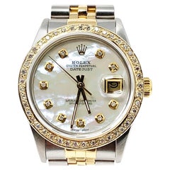 Vintage Rolex 36mm Datejust 16013 Two-Tone MOP Diamond jubilee