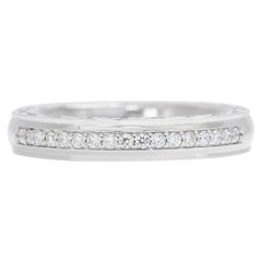 Luxurious Half-eternity Diamond Ring in 18K White Gold