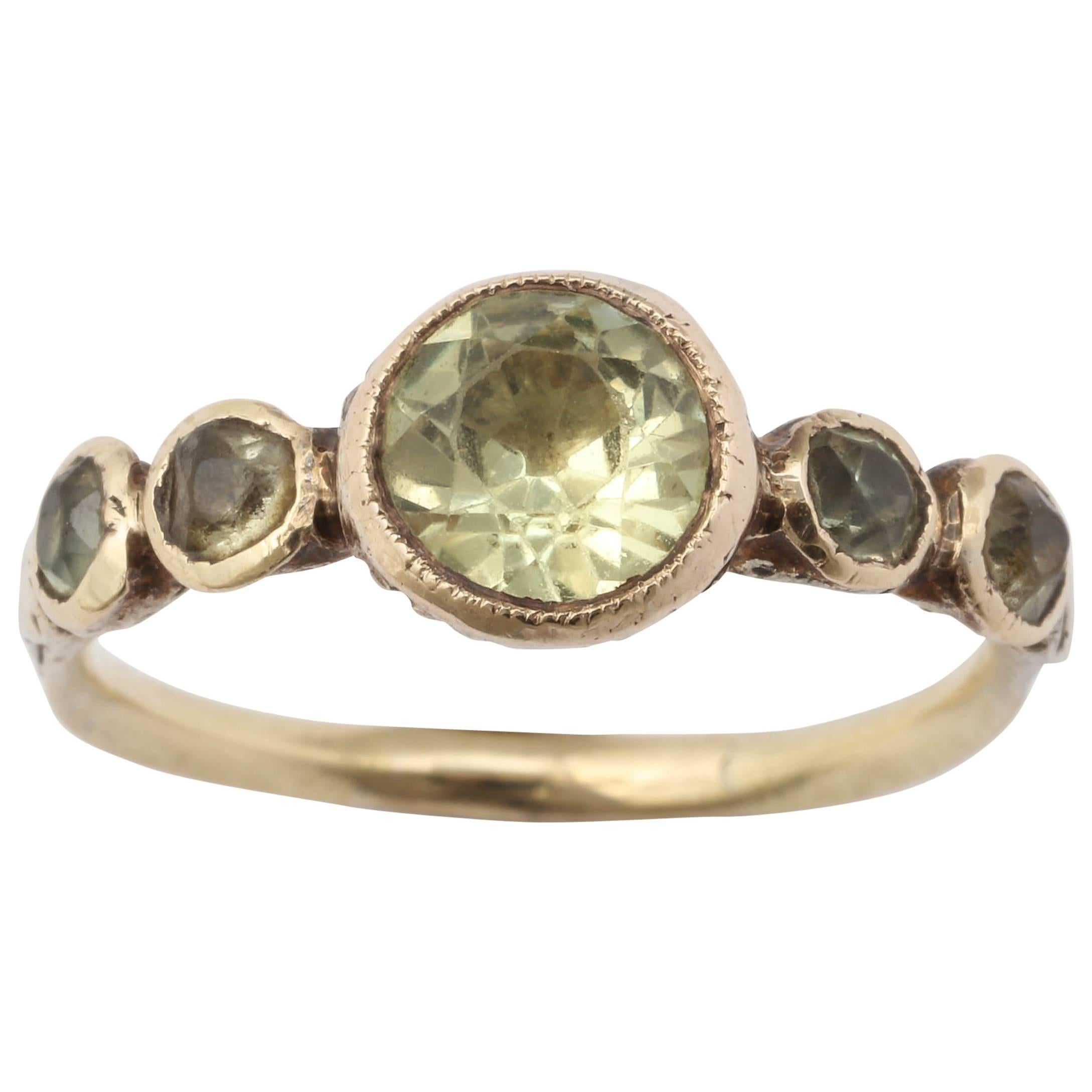 Antique Georgian Chrysoberyl Gold Ring