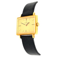 Omega 18ct Gold Retro Watch 1960's 26 x 21mm Rectangular Case