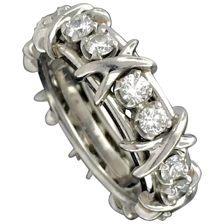 Jean Schlumberger for Tiffany and Co Diamond Ring in Platinum For Sale ...
