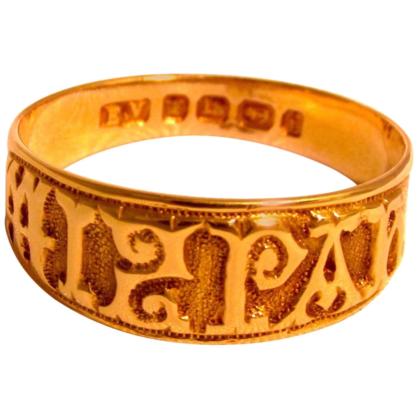 Antique Gold "Mizpah" Ring 