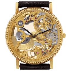 Universal Genève Skeletonized Automatic No. 295 Yellow Gold Wristwatch  