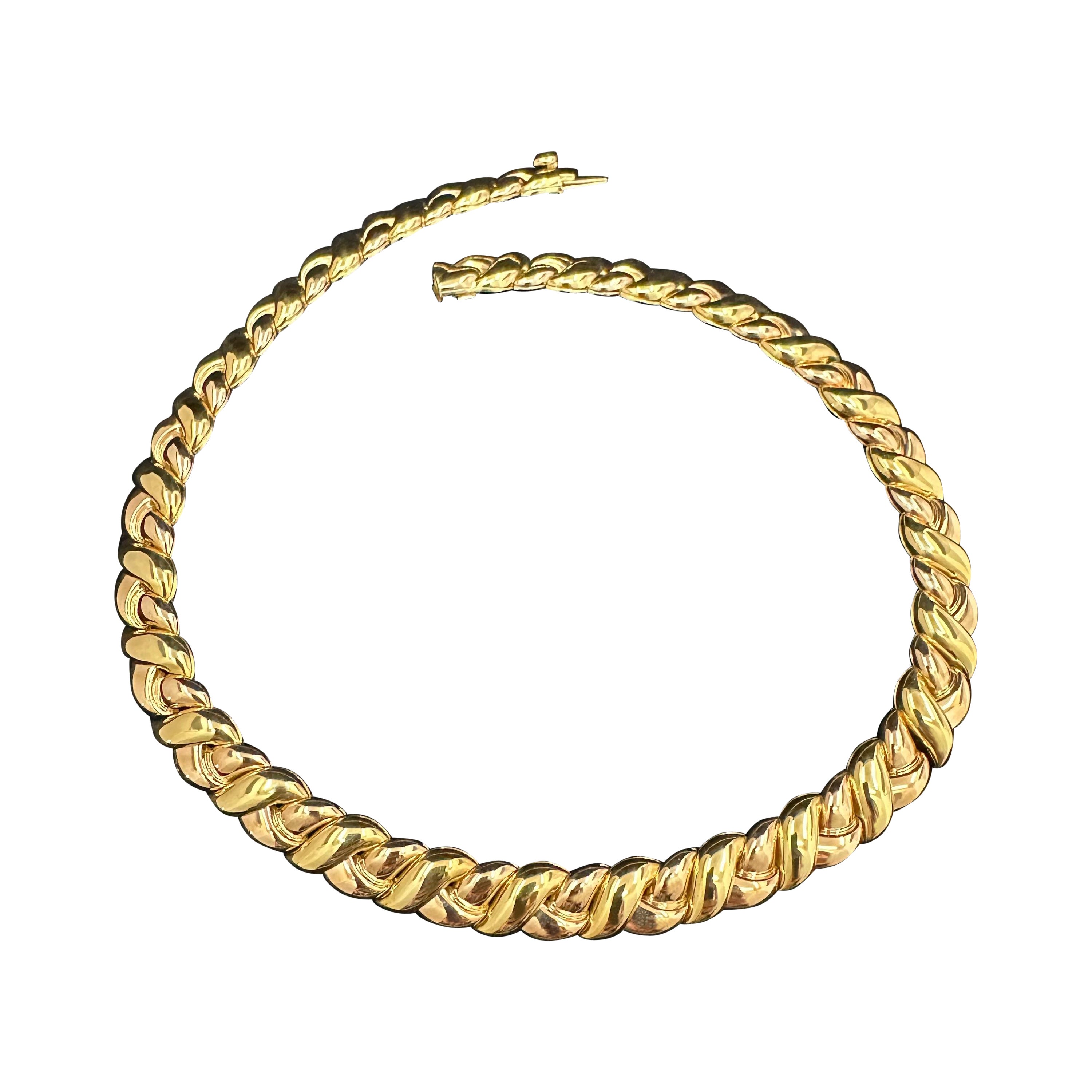 Van Cleef and Arpels Yellow Gold Collar For Sale