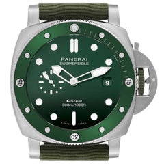 Panerai Submersible QuarantaQuattro Verde Smeraldo Steel Watch PAM01287 Unworn