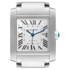 Cartier Tank Francaise Large Automatic Steel Mens Watch WSTA0067