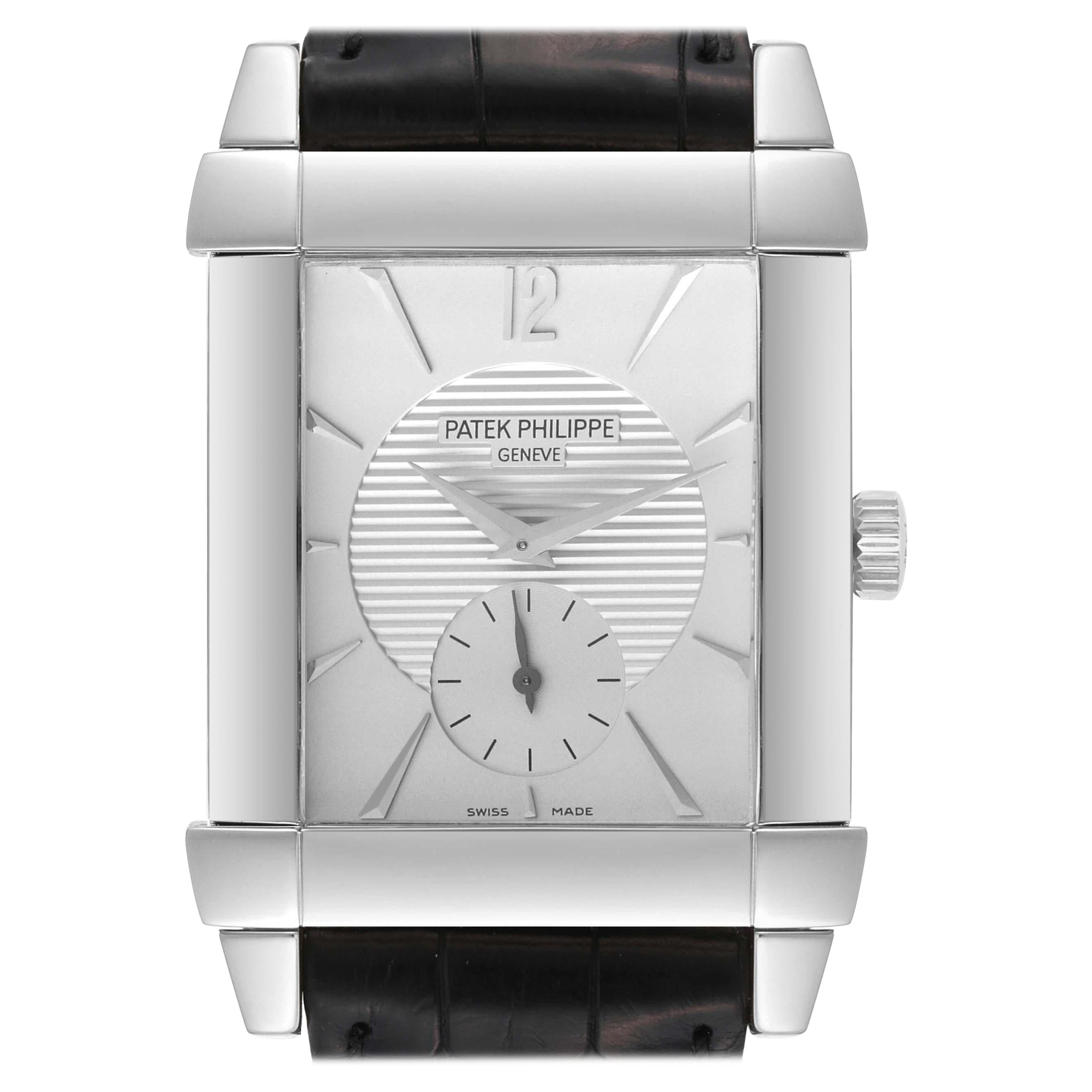 Patek Philippe Gondolo Small Seconds White Gold Silver Dial Mens Watch 5111