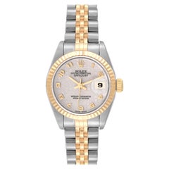 Vintage Rolex Datejust Steel Yellow Gold Ivory Anniversary Dial Ladies Watch 79173