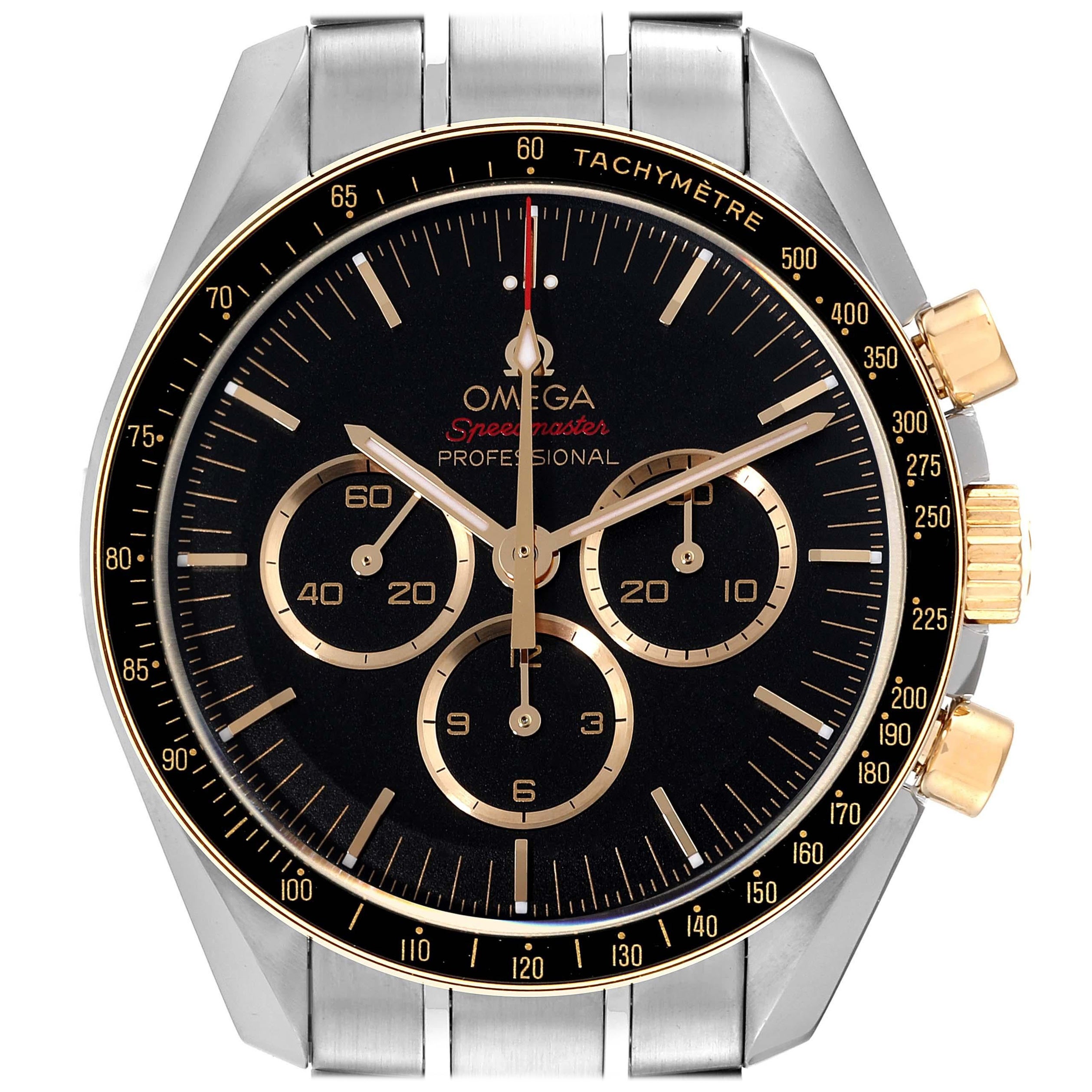 Omega Speedmaster Tokyo 2020 Limited Edition Steel Yellow Gold Mens Watch For Sale