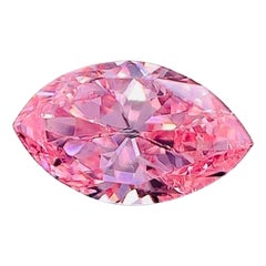 Emilio Jewelry Gia Certified Vivid Pink Diamond Marquise Diamant