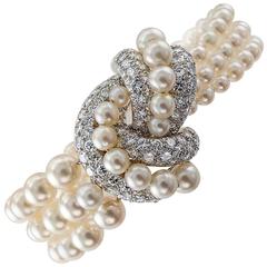 David Webb Pearl and Diamond Bracelet