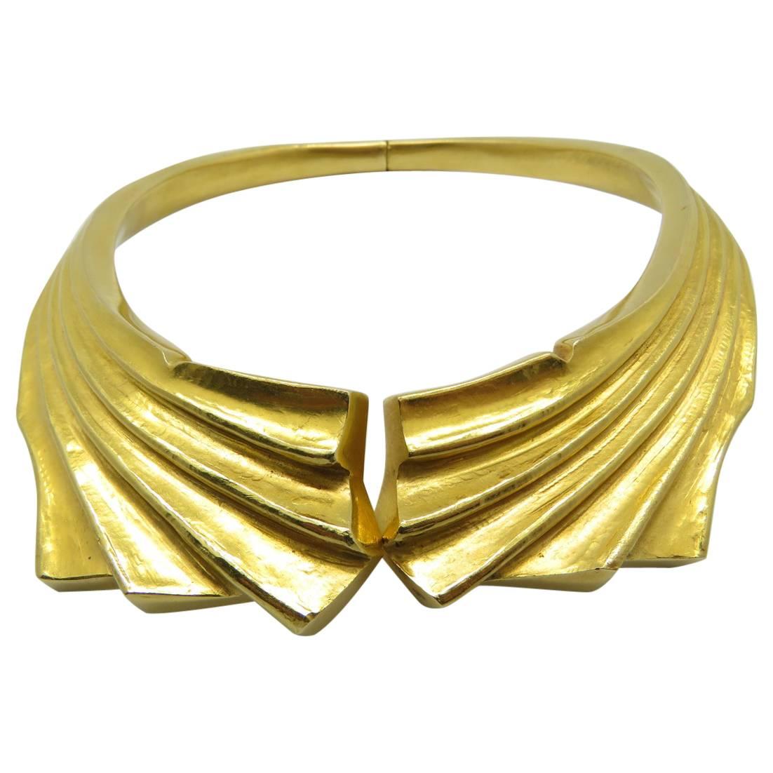 Splendid Ilias Lalaounis  Gold Collar Necklace.
