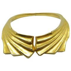 Splendid Ilias Lalaounis  Gold Collar Necklace.