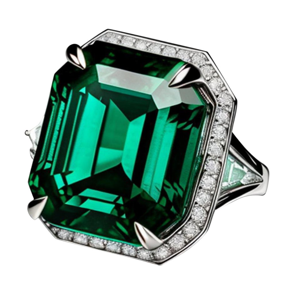 Emilio Jewelry Magnificent Emerald Ring  For Sale