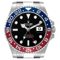 Rolex GMT Master II Blue Red Pepsi Bezel Steel Mens Watch 126710 Box Card