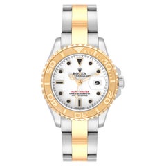 Rolex Yachtmaster 29 White Dial Steel Yellow Gold Ladies Watch 169623 Box Papers