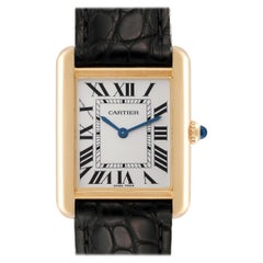 Cartier Tank Solo Small Yellow Gold Steel Silver Dial Ladies Watch W1018755 Card