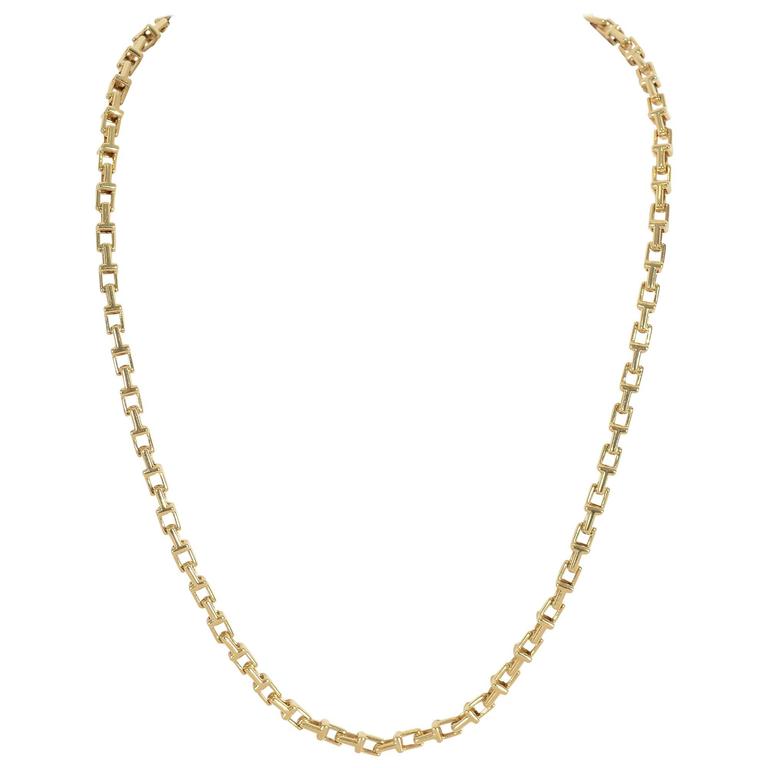 Tiffany square clearance link necklace